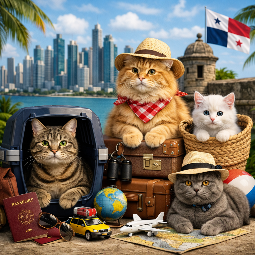 Professional cat relocation services to Panama including travel planning, veterinary documentation, airline coordination, and arrival assistance.